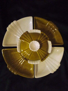 Serving Tray by California Pottery, Chip & Dip Bowl, Ceramic, Large